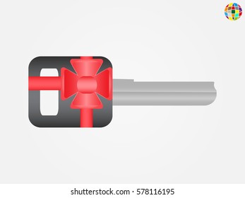 car key, gift, icon, vector illustration eps10