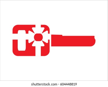 car key, gift, icon, vector illustration eps10