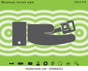 car key, gift, icon, vector illustration eps10