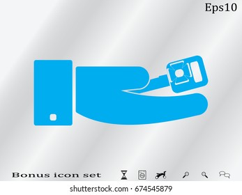 car key, gift, icon, vector illustration eps10