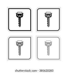 car key -  grayscale vector icon