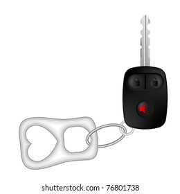 Car Key With Key Holder