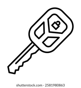 Car key icon Black and white logo