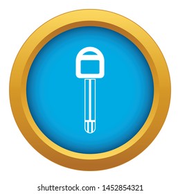 Car key icon blue vector isolated on white background for any design