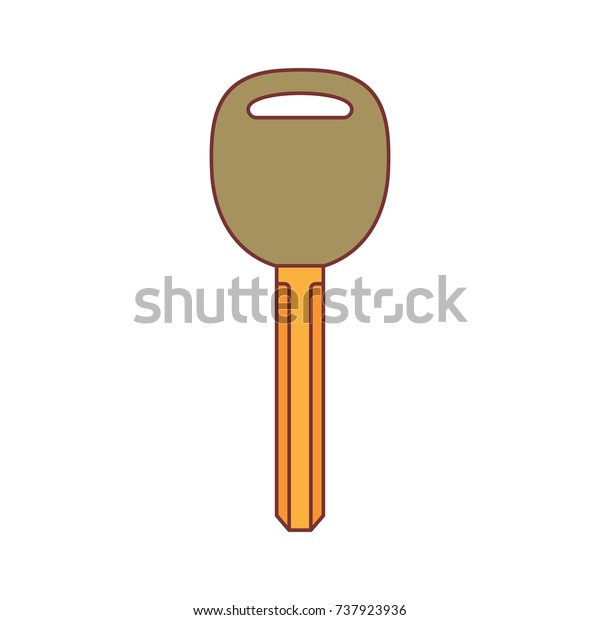 Car key icon. Cartoon\
illustration of Car key vector icon for web isolated on white\
background