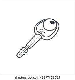 Car key icon concept design stock illustration