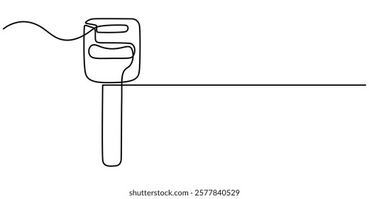 Car key icon continuous one line drawing of white background, Continuous line key isolated vector object - keys, Keys with Keychain Black Stroke Linear Icon, out line pro vector illustration.