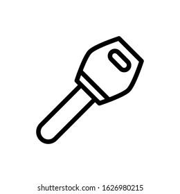 Car key icon design template, vector icon designed in line style, editable stroke icon on white background, can be used for web and various needs of your project