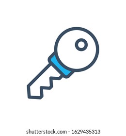 Car key  icon design template, vector icon designed in filled color style on white background, can be used for web and various needs of your project