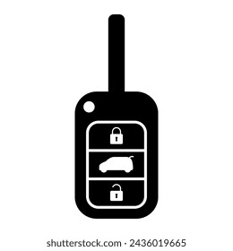 Car key icon, door system safety automobile web design, unlock button vector illustration .