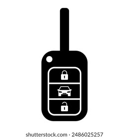 Car key icon, door system safety automobile web design, unlock button vector illustration .