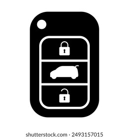 Car key icon, door system safety automobile web design, unlock button vector illustration .