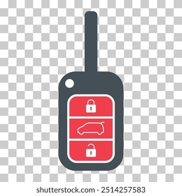 Car key icon, door system safety automobile web design, unlock button vector illustration .