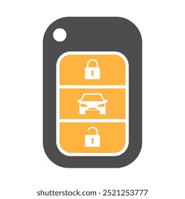 Car key icon, door system safety automobile web design, unlock button vector illustration .