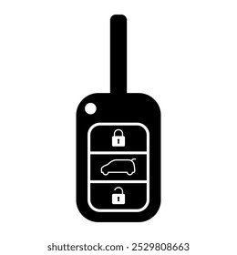 Icono de la llave del coche, Diseño web del automóvil de la seguridad del sistema de puerta, Ilustración vectorial de Botón del desbloqueo .