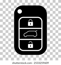 Car key icon, door system safety automobile web design, unlock button vector illustration .