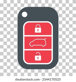 Autoschlüssel-Symbol, Türsystem Sicherheit Automobil Web-Design, entsperren Taste Vektorgrafik .