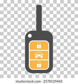 Car key icon, door system safety automobile web design, unlock button vector illustration .