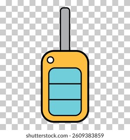 Car key icon, door system safety automobile web design, unlock button vector illustration .