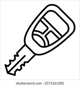 Car Key Icon Element For Design