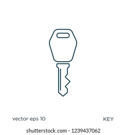 car key icon flat design security locked symbol logo template