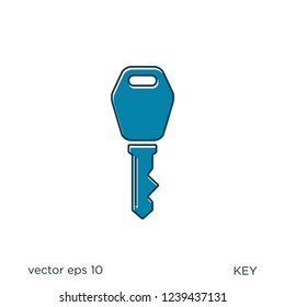 car key icon flat design security locked symbol logo template