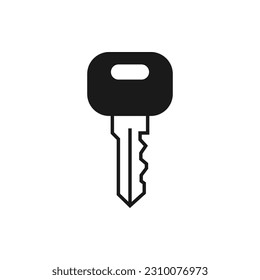 Car key icon flat style isolated on white background. Vector illustration