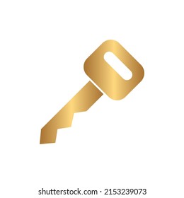Car key icon with gold gradient