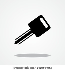 Car key Icon with Gray Shadow
