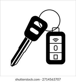 Car key icon isolated on white background.