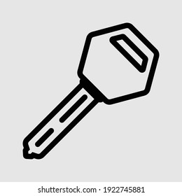 car key icon isolated vector illustration