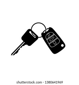 Car Key Icon, Logo Isolated On White