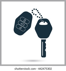 Car key icon on the background