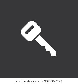 Car key icon on grey background