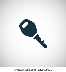 Car Key Icon On White Background 