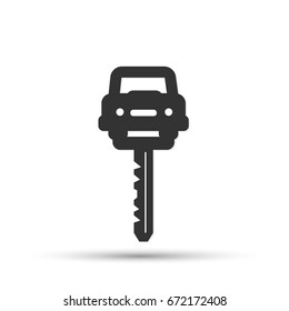 car key icon on white background