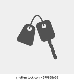 Car key icon with ring