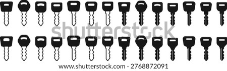 Car Key Icon Set. Keyless entry and vehicle access sign. Vehicle Remote Symbols. Central locking and vehicle protection sign. Smart car key and fob icons
 Stock photo © 