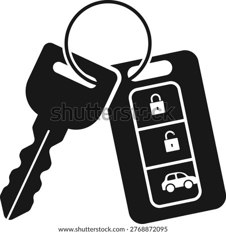 Car Key Icon Set. Vehicle Remote Symbols. Central locking and vehicle protection sign. Smart car key and fob icons. Modern web policy design
 Stock photo © 