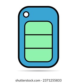 Car key icon shadow, door system safety automobile web design, unlock button vector illustration .