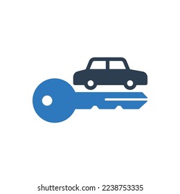 Car Key Icon Sign Symbol 