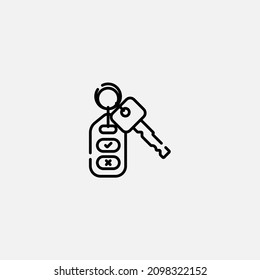 Car key icon sign vector,Symbol, logo illustration for web and mobile