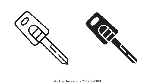 Icono de la llave del coche en elemento abstracto del logotipo del Diseño gráfico moderno de la tendencia plana simple