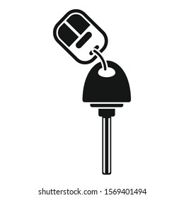 Car key icon. Simple illustration of car key vector icon for web design isolated on white background