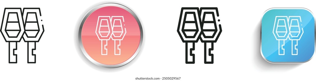 car key icon. Thin Linear, Regular and Button Style Design Isolated On White Background