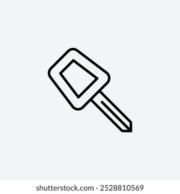 Car Key icon in tree different line stroke sizes.