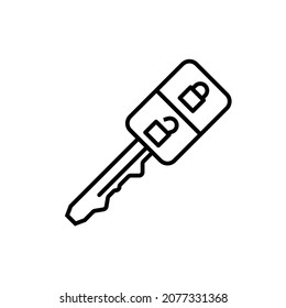 Car key icon. Trendy linear Car key logo concept on white background