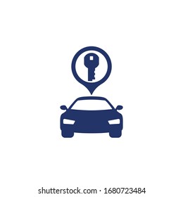 car and key icon, vector