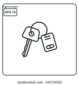 Car Key Icon, Vector