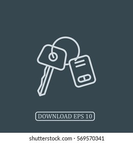 Car key icon vector